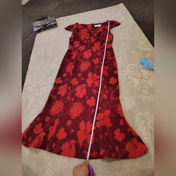 Anthropologie Dresses & Skirts - Anthropologie Red Floral Maxi Dress